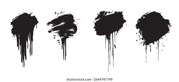 HighResolution Black Ink Splatter Textures Free Download.