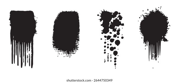 HighResolution Black Ink Splatter Textures Free Download.