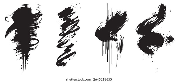 HighResolution Black Ink Splatter Textures Abstract Background Images.