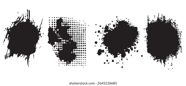 HighResolution Black Ink Splatter Textures Free Download.