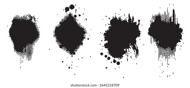 HighResolution Black Ink Splatter Textures Free Download.