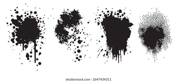 HighResolution Black Ink Splatter Textures Free Download.