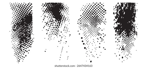 Texturas abstratas em preto e branco de alta resolução Imagens de fundo granuladas Grunge Speckled para design.