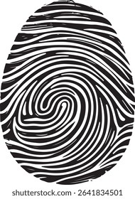 A high-resolution black and white fingerprint design in EPS vector format. Perfect for biometric ID, forensic design, and security-themed projects. Editable lines, clean curves, and isolated on white 