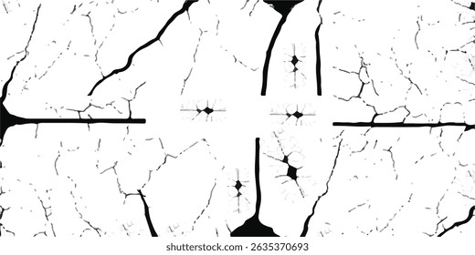 High-Resolution Cracked Grunge Wall Texture Isolated on White Background – Perfect for Abstract, Urban, and Destruction-Themed Design Projects.  Old Broken Wall with Cracks and Surface Damage 