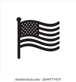 Um design de alta resolução com a bandeira americana. A imagem é limpa e nítida, perfeita para vários aplicativos. Este design é adequado para impressão ou uso digital.