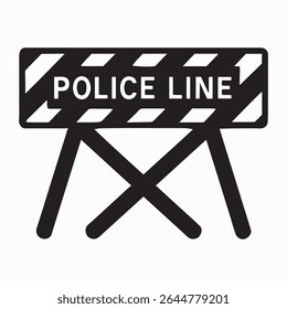 Design de alta resolução com um clássico gráfico de linha policial. Perfeito para imagens da cena do crime, documentos legais ou sinalização cautelar. O design é limpo, simples e facilmente adaptável.