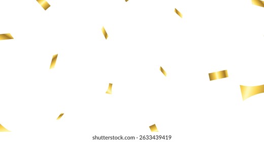 Confettis dorés haute résolution sur fond transparent - Conçu pour une utilisation imprimée, Web et multimédia, parfait pour les calques PNG et les Designs numériques