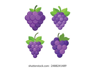 High-Resolution Grape Vector Art for Print