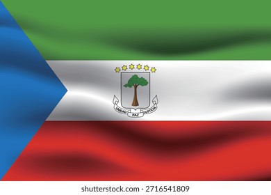 Ilustração de alta resolução da bandeira da Guiné Equatorial, África.
