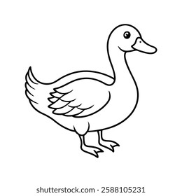 High-resolution image of a duck on a white background, perfect for commercial use, advertising, blogs, websites, and nature-related projects. Ideal for designers, marketers, and content creators looki