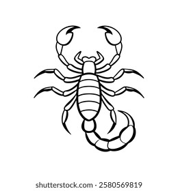 High-resolution image of an emperor scorpion isolated on a white background. Perfect for wildlife, exotic pets, and entomology-related projects. Ideal for use in blogs, advertisements, educational mat