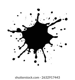 Uma imagem de alta resolução com um estilo distinto de silhueta de gotas de tinta, perfeito para projetos de design.
