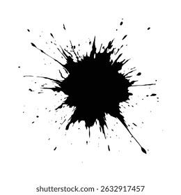 Uma imagem de alta resolução com um estilo distinto de silhueta de gotas de tinta, perfeito para projetos de design.
