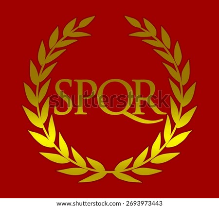 High-resolution image of the Roman Empire flag featuring the imperial eagle. Represents ancient Roman authority, heritage, and military culture.