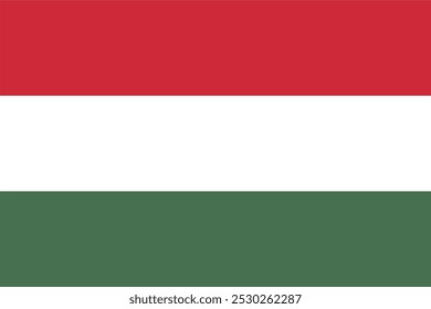 High-Resolution Official Flag of Hungary Isolated on Black Background. Editable and Scalable Vector Illustration. Perfect Icon, Symbol, or Graphic Design Element in EPS Format