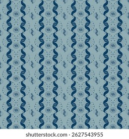 High-resolution seamless pattern with hand-drawn floral ornament. This decorative symmetrical vector illustration is isolated on a vintage tone background.