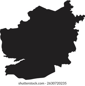 Mapa da silhueta de alta resolução de um Afeganistão