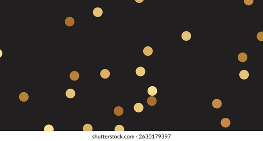 High-Resolution Vector Design of Shimmering Gold Particles on Deep Black, Perfect for Invitations and Posters. Glamour falling glitter. New year wallpaper .brochure template. Cover texture design