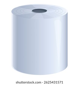 Highresolution vector graphic of a single toilet paper roll isolated on a clean white background