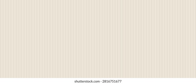 High-resolution vector illustration of a fine ribbed kraft paper texture. Features delicate vertical stripes on a warm cream-colored background, creating a rustic handmade paper effect. Suitable for vintage greeting cards, artisanal product labels, scrapbooking, and header banners