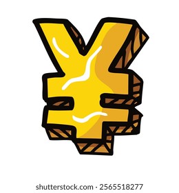 High-resolution YEN image of yellow YEN currency