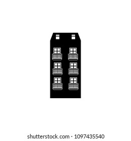 high-rise building with balconies icon. Element of travel icon for mobile concept and web apps. Thin line high-rise building with balconies icon can be used for web and mobile
