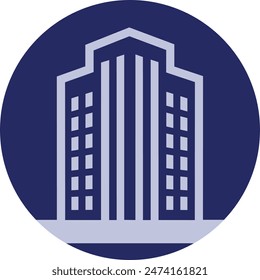 High-rise building Skyscraper Logo Emblem Vector Construction