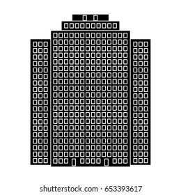 High-rise building, skyscraper,Realtor single icon in black style vector symbol stock illustration web.