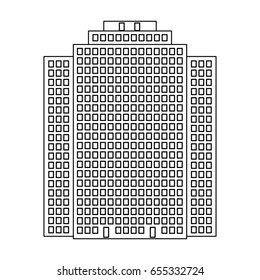 High-rise building, skyscraper,Realtor single icon in outline style vector symbol stock illustration web.