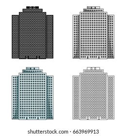 High-rise building, skyscraper,Realtor single icon in cartoon style vector symbol stock illustration web.