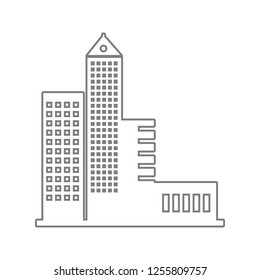 high-rise buildings icon. Element of cyber security for mobile concept and web apps icon. Thin line icon for website design and development, app development