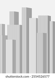 High-rise buildings in a modern city. Vector illustration. Sketch for creativity.