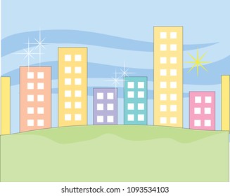 High-rise buildings vector