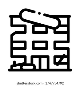 high-rise restoration icon vector. high-rise restoration sign. isolated contour symbol illustration
