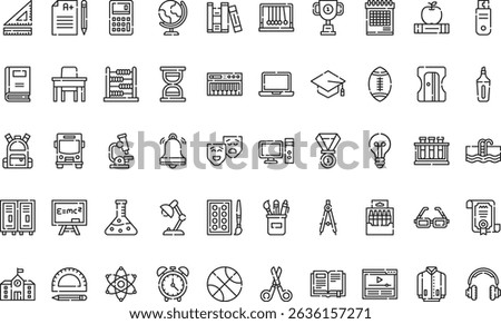 Highschool icons icons Simple vector icon. Illustration symbol design template for web mobile UI element. 