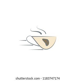 high-speed coffee delivery colored icon. Element of colored coffee icon for mobile concept and web apps. Color high-speed coffee delivery icon can be used for web and mobile
