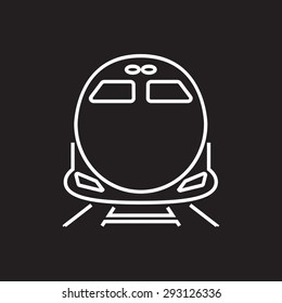High-speed commuter train vector icon,symbol