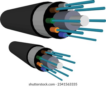 High-Speed Networking: Enhance your projects with vector Fiber Optic Cables.