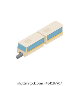 High-speed train icon, isometric 3d style