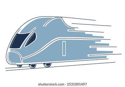 High-speed train icon. Vector illustration on a white background. Fast, metro, modern.