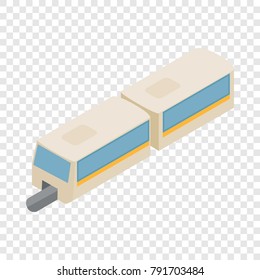 High-speed train isometric icon 3d on a transparent background vector illustration