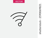 High-Speed Wifi Connectivity Icon, vector simple illustration for web and app..eps