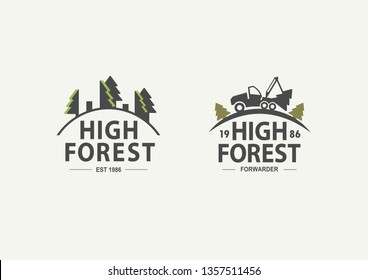 Hight Forest, outdoor simple logo design