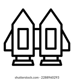 Hight jetpack icon outline vector. Success skill. Work speed
