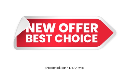 Hight Quality Detailed Red Sticker on White Background . Isolated Vector Elements