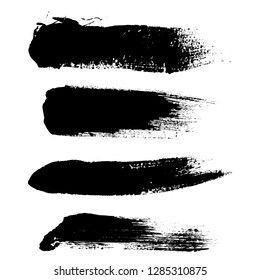 Hight quality vector set of hand drawn brush strokes, stains for backdrops. 