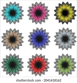 Hight quality vectors of flowers, shining floral design, beautifully used dark tone in floral pattern