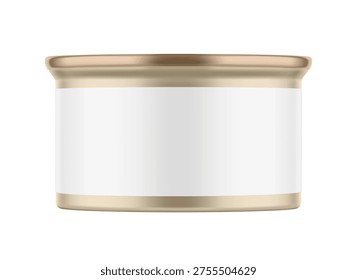 Hight realistic can with easy-open lid mockup. Vector illustration isolated on white background. Easy to use for presentation your product, idea, design. EPS10.