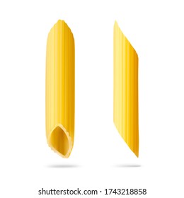 Hight realistic penne pasta. Vector illustration isolated on white background. Can be use for template your design, promo, adv. EPS10.